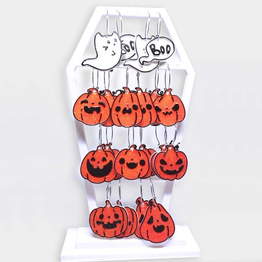 Pumpkin Earrings Set (9 models) 3D model
