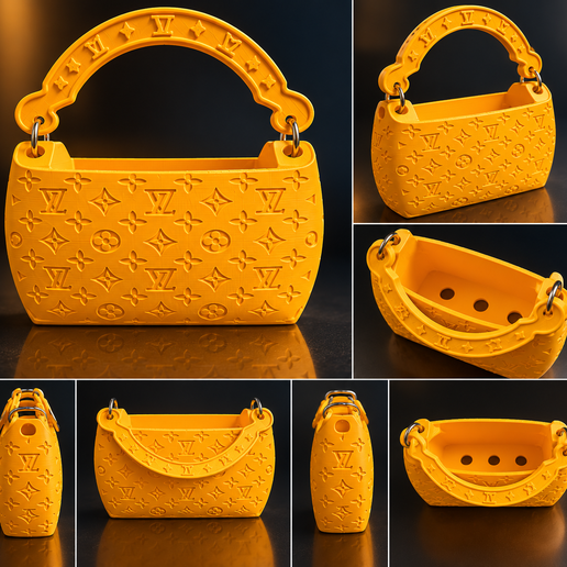 Monogram Aura Handbag – 3D Printable Fashion Accessory 3D model