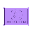 JDLogoWithRings.stl John Deere Logo Plaque Wall Hanger