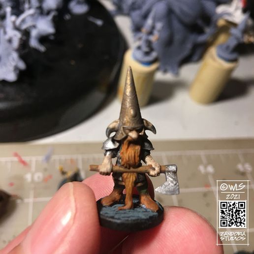 Photo-May-08,-10-01-44-PM.jpg Gnome with Axe, Fantasy Tabletop RPG Miniature or Garden Gnome Statue