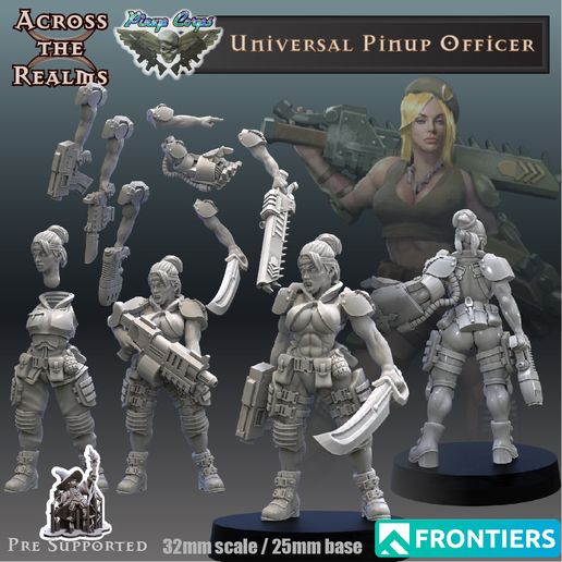 💂 Universal Pinup Officer・ 3D File for ・Cults