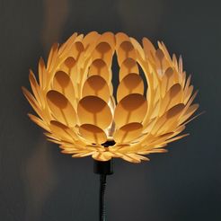 Lotuslamp_1_display_large.jpg Fichier STL gratuit Lampe Lotus・Plan imprimable en 3D à télécharger