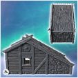 5.jpg Viking wooden building with thatched roof, stone annex and hanging fish (17) - North Northern Norse Nordic Saga 28mm 15mm Medieval Dark Age