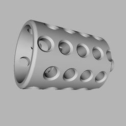 Colonial_Blaster_2.jpg Archivo STL gratis Compuerta cortafuego / Freno de boca de cañón para Grimmindustries Colonial Blaster・Plan de impresión en 3D para descargar