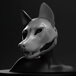 123.28.jpg Wolf Mask Stl - Furry Mask Base