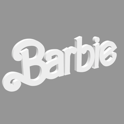 BARBIE-LETRAS.png Fichier STL Poster Barbie・Objet imprimable en 3D à télécharger