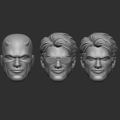 Daredevil.jpg Archivo STL Daredevil Matt Murdock - Escultura de cabeza para figuras de acción・Modelo imprimible en 3D para descargar