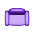 canape simple 1.12.stl Miniature single sofa (1:12, 1:16, 1:1)