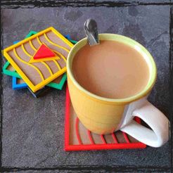 Tasse.jpg Free STL file Elemental Coasters (Fifth Element inspired)・3D printer design to download