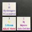 I H dydrogen Nonmetal ) ” Me we Lithium Magnesiutt Alkali Metal ff Alkaline Earth Metal Tile Stencil - Periodic table - hydrogen