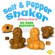 sittingDickSaltA.jpg STL-Datei Salz- und Pfefferstreuer Dicky V1・3D-druckbare Vorlage zum herunterladen