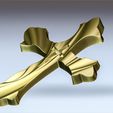 8.jpg Croix stl 3d. Modèle de croix Cnc. Modèle 3d en bois sculpté.