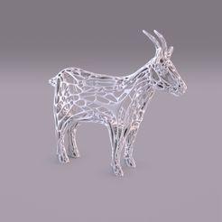 VGoat_0001.jpg Download STL file Goat Voronoi • Model to 3D print, rmilushev