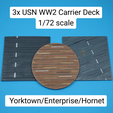 1.png 3x US Navy WW2 Aircraft Carrier Deck - 1/72 scale (Yorktown, Enterprise, Hornet)