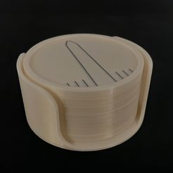 20200916_205204.jpg Free STL file American Architecture Filament Insert Coaster Set・3D printer design to download