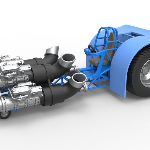 Pulling tractor with 4 jet engines Version 1 (1:25 Scale)