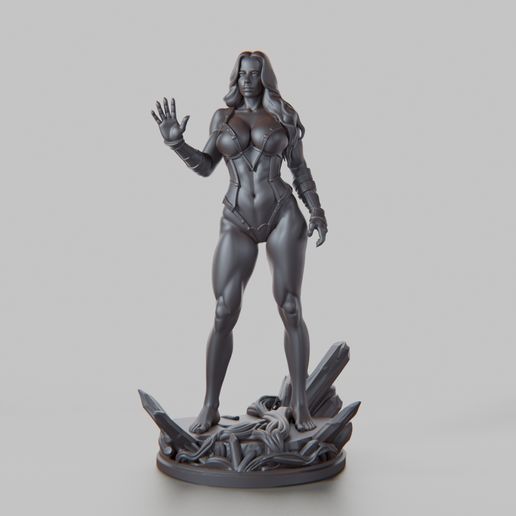 Stop Warrior Female Figure Statue for Display or Collection