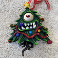 evilwhite.png Fichier STL 🎄Articulated Xmas Tree Monster - Xmas Tree Ornament🎄 (Monstre articulé en forme de sapin de Noël)・Objet pour impression 3D à télécharger