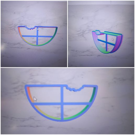 Half Slice Watermelon cookie cutters 3D model