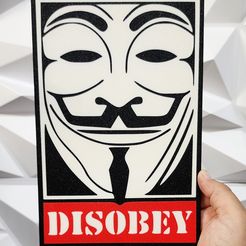 Archivo OBJ V Vendetta Máscara realista 🎬・Diseño imprimible en 3D para  descargar・Cults