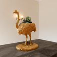 body-planter-2.png ostrich body planter pot flower vase statue stl 3d print file stl