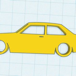 Web-capture_23-11-2023_13364_www.tinkercad.com.jpeg Porte-clés Datsun B210 210 Berline 2 portes Silhouette classique