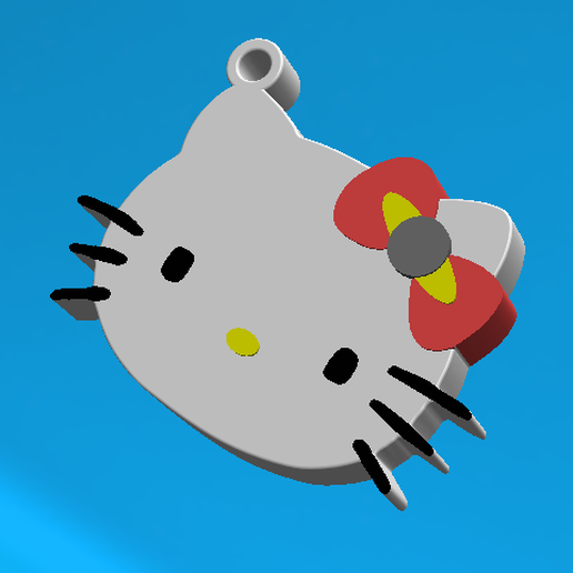 2020-01-29_153458.png Free STL file KEYCHAIN Kitty・3D printing model to download, Tum