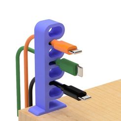 3.jpg Free STL file USB cable holder (Ring type)・3D printable model to download
