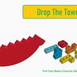 | Drop The Tower Game ei o>, Print Tower Blocks in Favourite Colours and start Playing! Free Tetris Tower Drop the Tower Family table game