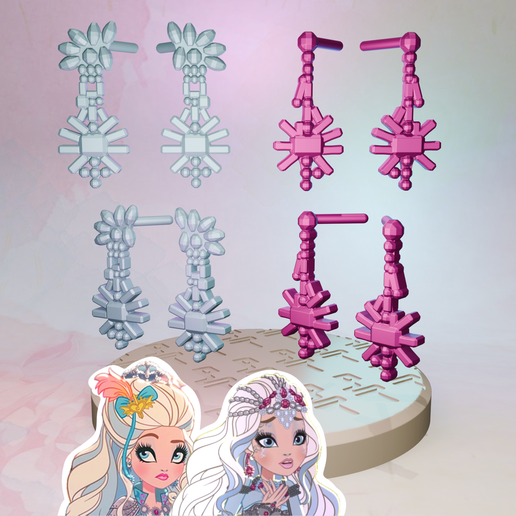 Ever After High custom Basic / Dragon Games Darling Charming earrings