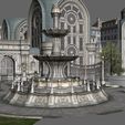 Gothic_city_building_scene_1.jpg Gothic city building scene 3D model