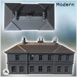 4.jpg Modern multi-story building with tiled roof and multiple chimneys (17) - Modern WW2 WW1 World War Diaroma Wargaming RPG Mini Hobby