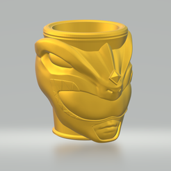 1.png STL file flower power rangers vase・3D printing model to download, ED_ching