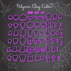 2.jpg STL file HALLOWEEN POLYMER CLAY CUTTER BUNDLE!! (19 DESIGNS x 4 SIZES)・3D printing idea to download, socrates_z