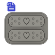 STL00392-1.png Heart Bandage with Silicone Mold Housing