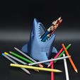 DSC_9248.jpg STL file Shark pensil holder・3D printing design to download