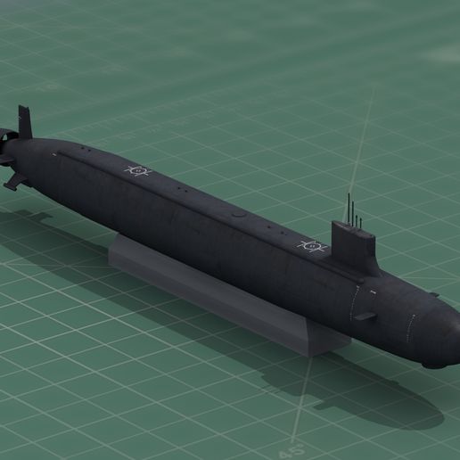 Virginia_Painted_0000.jpg Sous-marin SSN de classe Virginia Modèle STL imprimé en 3D