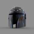 0_19.jpg Star Wars The Mandalorian Damaged Helmet 3D print model Cosplay