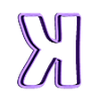 K.stl Alphabet cutter alphabet cookie cutter 6cm alphabet letters