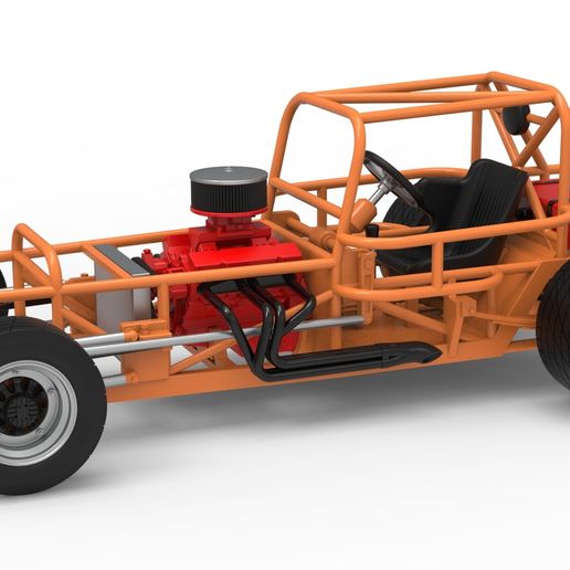 Vintage Dirt Modified stock car Base Version 8 (1:25 Scale)