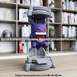 gengar-in-the-lab-from-pokemon-2.jpg Файл STL Генгар в лаборатории из сериала "Покемон・Модель 3D-принтера для скачивания