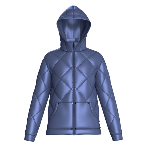 💎 Girls Diamond Quilted Puffer Jacket With Hood | Marvelous / Clo3d ...