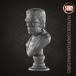 frankiethumb.png STL-Datei Frankenstein-Büste・3D-druckbare Vorlage zum herunterladen