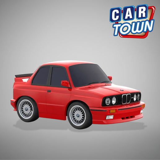 BMW M3 E30 - Classic Car Town Style 3D Printable Miniature