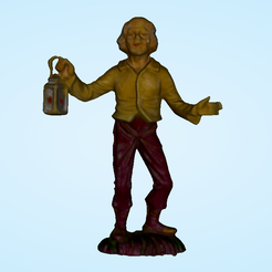 lantern_guy.png 3MF file Guy with a lantern・3D print design to download