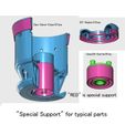 Special-Support01.jpg Archivo STL Motor turbohélice, para aviones de negocios, tipo turbina libre, corte・Modelo para descargar y imprimir en 3D