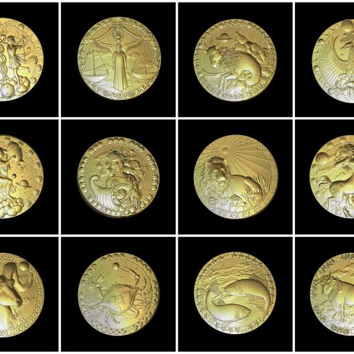 Zodiac sign full package 3D model