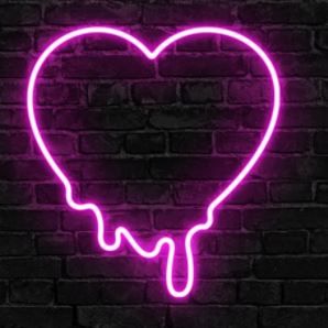 Neon led heart deals