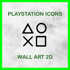 PLAYSTATION ICONS AO xO WALL ART 2D PLAYSTATION ICONS WALL ART 2D