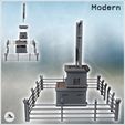 3.jpg Large antenna with communication building and metal fence (16) - Modern WW2 WW1 World War Diaroma Wargaming RPG Mini Hobby